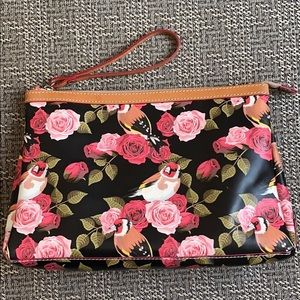 Carvalcanti Floral Rose Pouch Wristlet